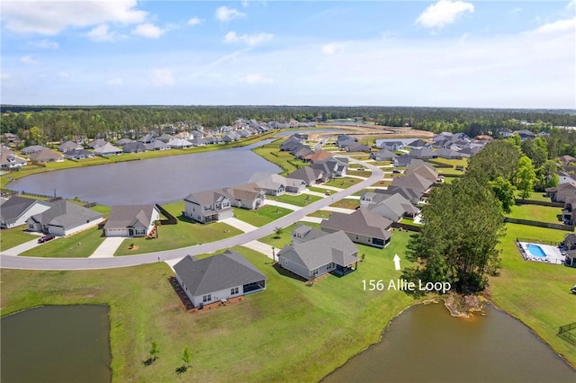156 Allie Loop, Brunswick, GA 31525 - aerial perspective of suburban area with a nearby body of water