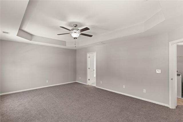 107 Heatherly Way, Brunswick, GA 31523 - carpeted empty room featuring a raised ceiling and a ceiling fan
