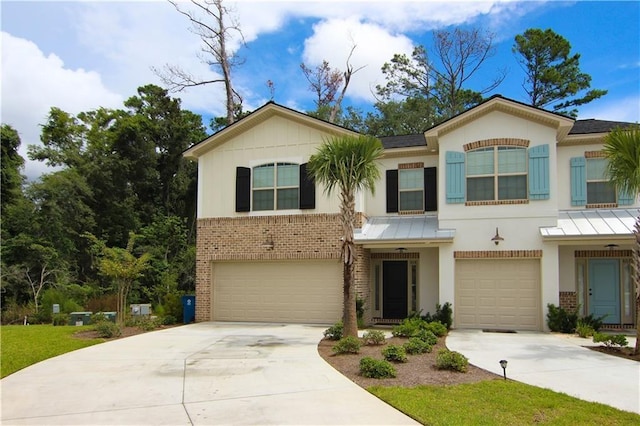 view of front facade with a garage