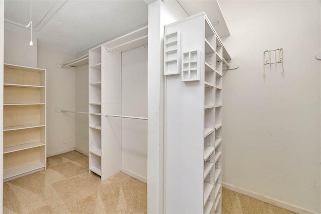 40 W Lake Dr, Saint Simons Island, GA 31522 - walk in closet with attic access and carpet floors