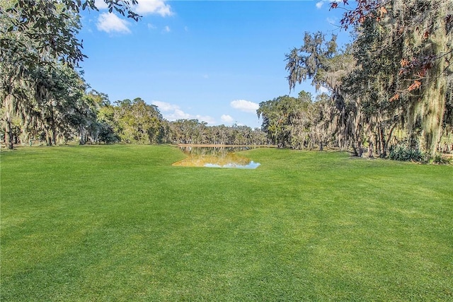 view of yard featuring a water view