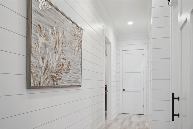 corridor featuring light hardwood / wood-style flooring