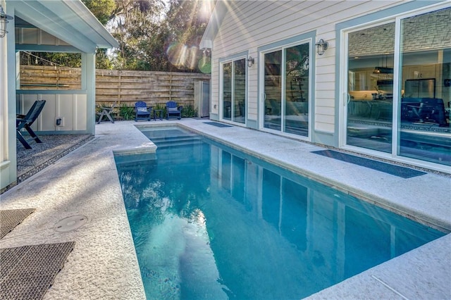 view of pool with a patio