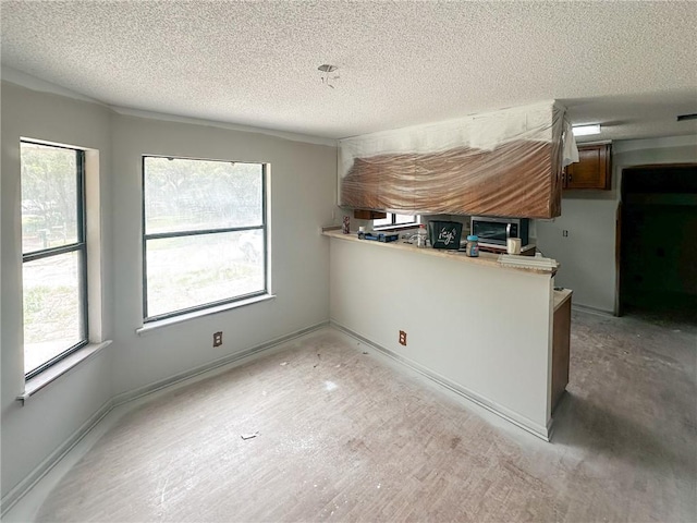 47 Marsh View Ct, Saint Marys, GA 31558 - kitchen with a textured ceiling, plenty of natural light, and a peninsula
