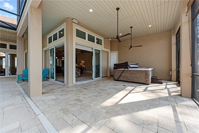 view of patio / terrace with ceiling fan