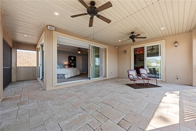 view of patio / terrace with ceiling fan