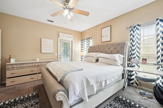 118 Drayton Cir, Brunswick, GA 31525 - carpeted bedroom with a ceiling fan