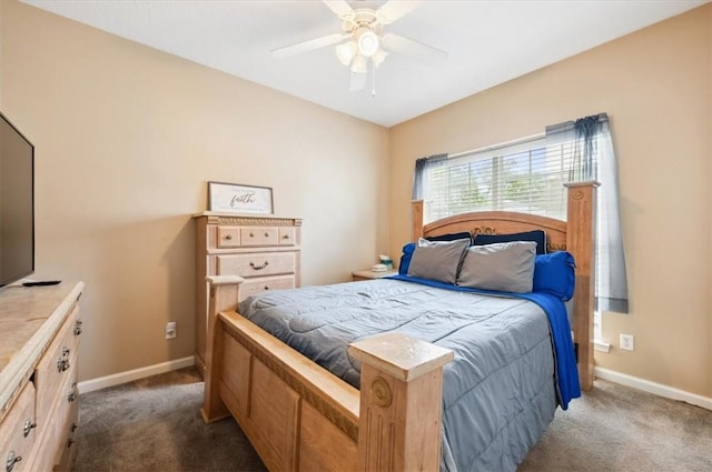 118 Drayton Cir, Brunswick, GA 31525 - bedroom featuring dark carpet and ceiling fan