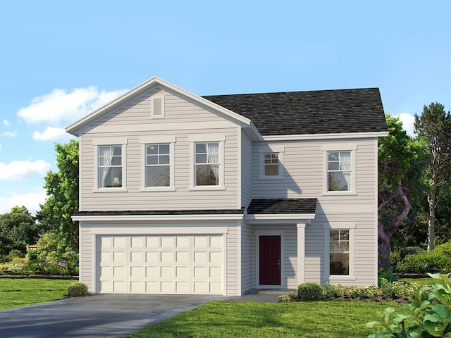 101 Brook Dr, Brunswick, GA 31525 - traditional home featuring a garage, a shingled roof, concrete driveway, and a front yard