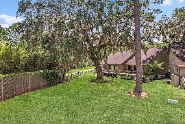 1020 NE Pine Point Ln, Townsend, GA 31331 - view of yard with a deck