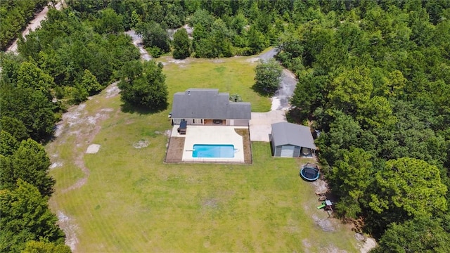 2604 Smith Rd SE, Townsend, GA 31331 - view from above of property with a pool area and a forest