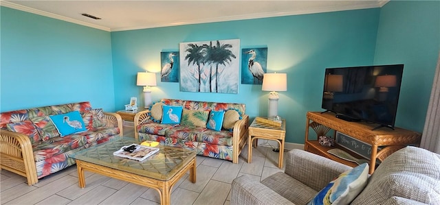 1175 N Beachview Dr Unit 311, Jekyll Island, GA 31527 - living area with ornamental molding, wood tiled floors, and baseboards
