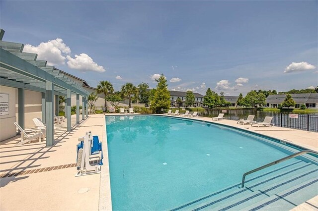 view of pool with a patio area