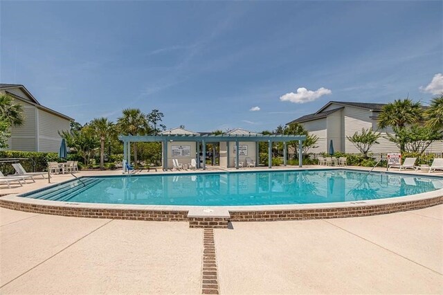 view of pool with a patio