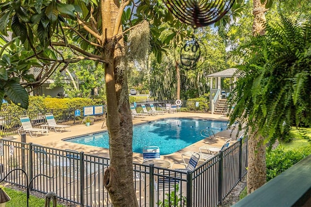 view of pool with a patio area