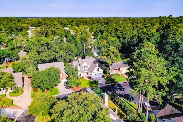163 N Cottages Dr, Saint Simons Island, GA 31522 - aerial view of residential area with a heavily wooded area