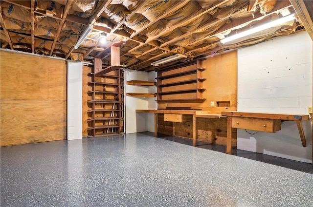 310 Peachtree St, Saint Simons Island, GA 31522 - unfinished basement with a workshop area
