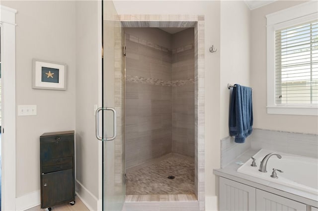 1073 Demere Rd, Saint Simons Island, GA 31522 - full bath with a shower stall and a bath