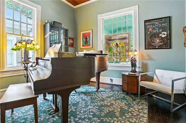 604 Union St, Brunswick, GA 31520 - sitting room featuring wood-type flooring and ornamental molding