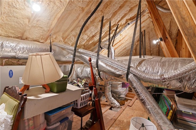 view of attic