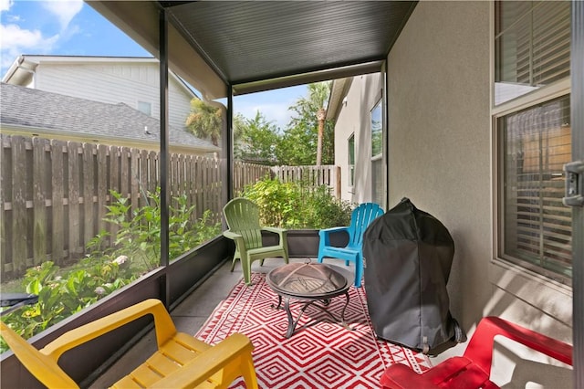 view of sunroom / solarium