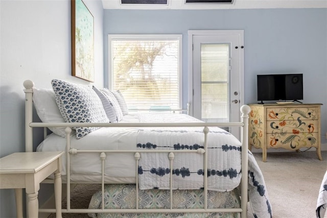 bedroom featuring carpet flooring