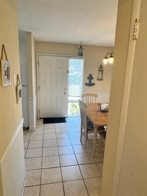 view of tiled foyer