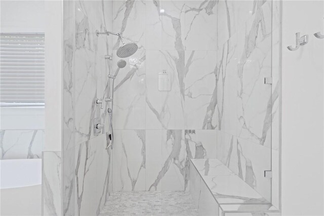 4 Lake View Cottages Ct, Saint Simons Island, GA 31522 - full bathroom with a marble finish shower