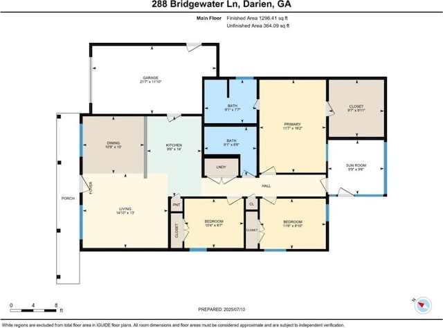 288 Bridgewater Ln, Darien, GA 31305 - view of property floor plan