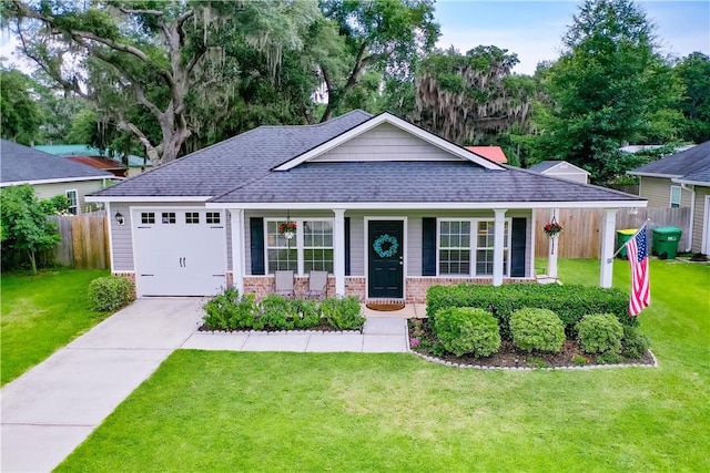 288 Bridgewater Ln, Darien, GA 31305 - view of front of property with a shingled roof, an attached garage, driveway, and brick siding