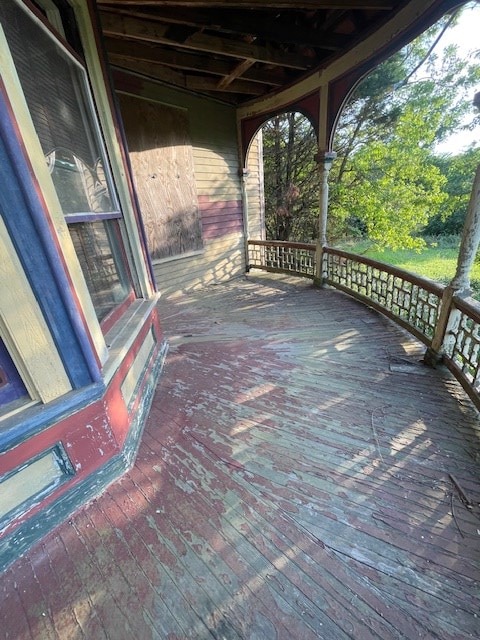 view of wooden deck