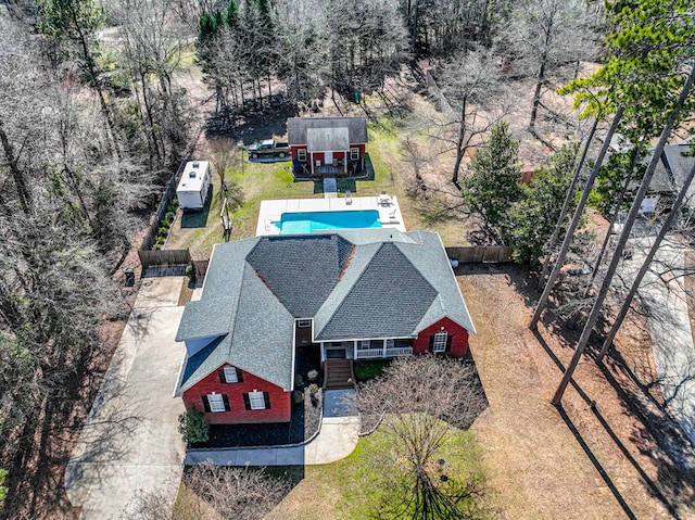 birds eye view of property