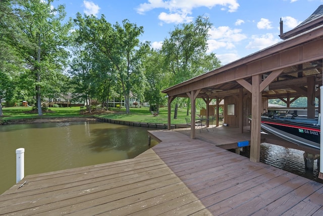 128A Montego Bay Rd, Milledgeville, GA 31061 - dock area with a water view and boat lift