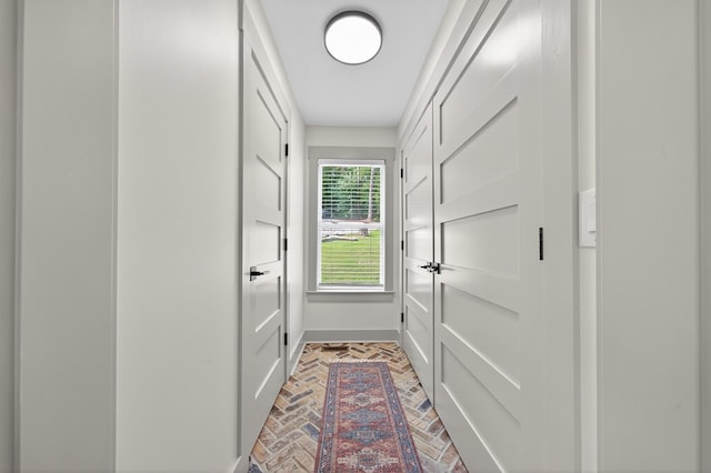 517 Hill Valley Rd, Sparta, GA 31087 - doorway to outside featuring brick flooring and baseboards