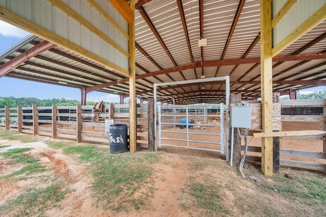 view of horse barn