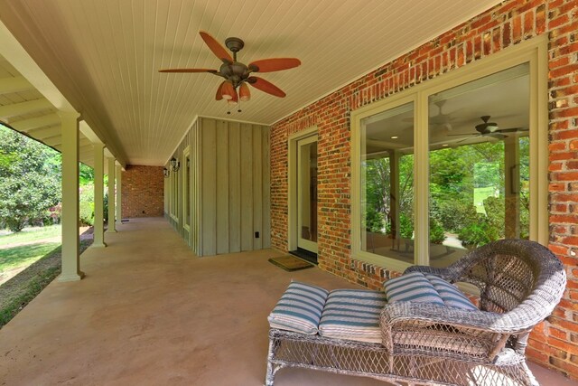 136 Kings Rd, Milledgeville, GA 31061 - view of patio with a ceiling fan
