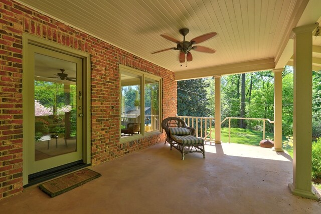 136 Kings Rd, Milledgeville, GA 31061 - view of patio / terrace with ceiling fan