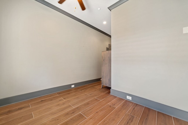 spare room featuring ceiling fan