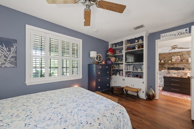 102 E Montego Ct, Milledgeville, GA 31061 - bedroom featuring wood finished floors and ceiling fan