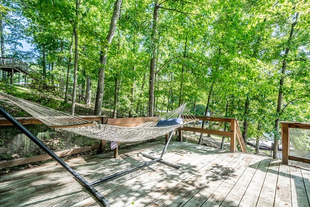 view of wooden terrace