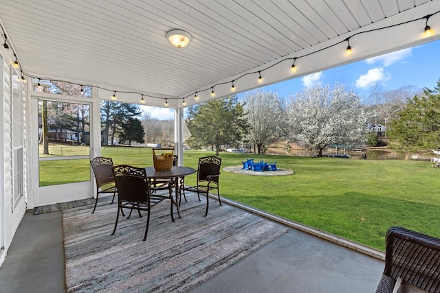 view of patio / terrace with outdoor dining area