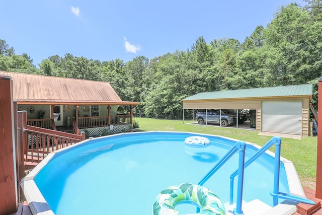 287 Napier Rd, Eatonton, GA 31024 - view of pool with a lawn and a view of trees