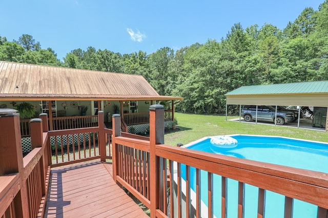287 Napier Rd, Eatonton, GA 31024 - deck featuring a yard