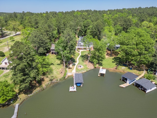 116 Island Dr, Milledgeville, GA 31061 - aerial view of a heavily wooded area and a large body of water