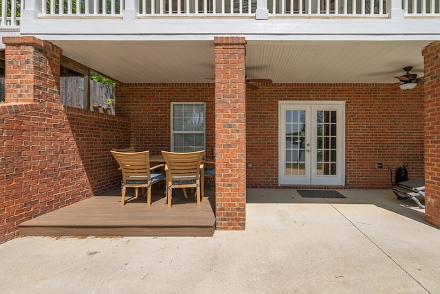 116 Island Dr, Milledgeville, GA 31061 - view of patio / terrace featuring french doors and outdoor dining area
