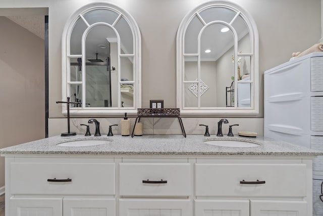 bathroom with vanity