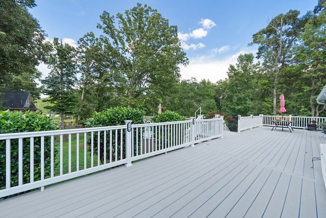 view of wooden deck