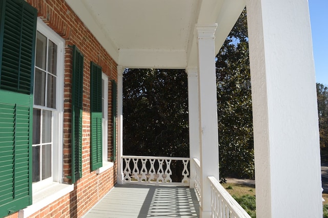 balcony with covered porch