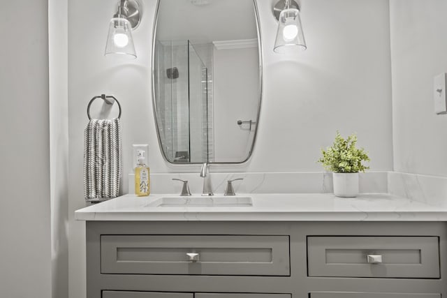 291 Power Point Rd, Milledgeville, GA 31061 - bathroom with vanity and an enclosed shower