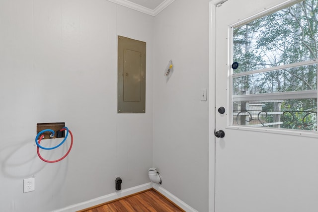 110 Westminster Dr, Eatonton, GA 31024 - clothes washing area featuring plenty of natural light, hookup for a washing machine, laundry area, and electric panel